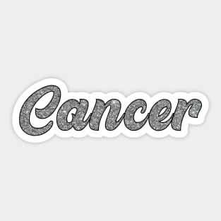 Cancer Glitter Sticker